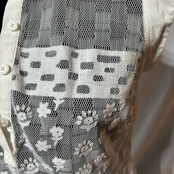 CABI Prudence White Lace Sheer Top w/ Veri White Top Size S - Picture 7 of 13